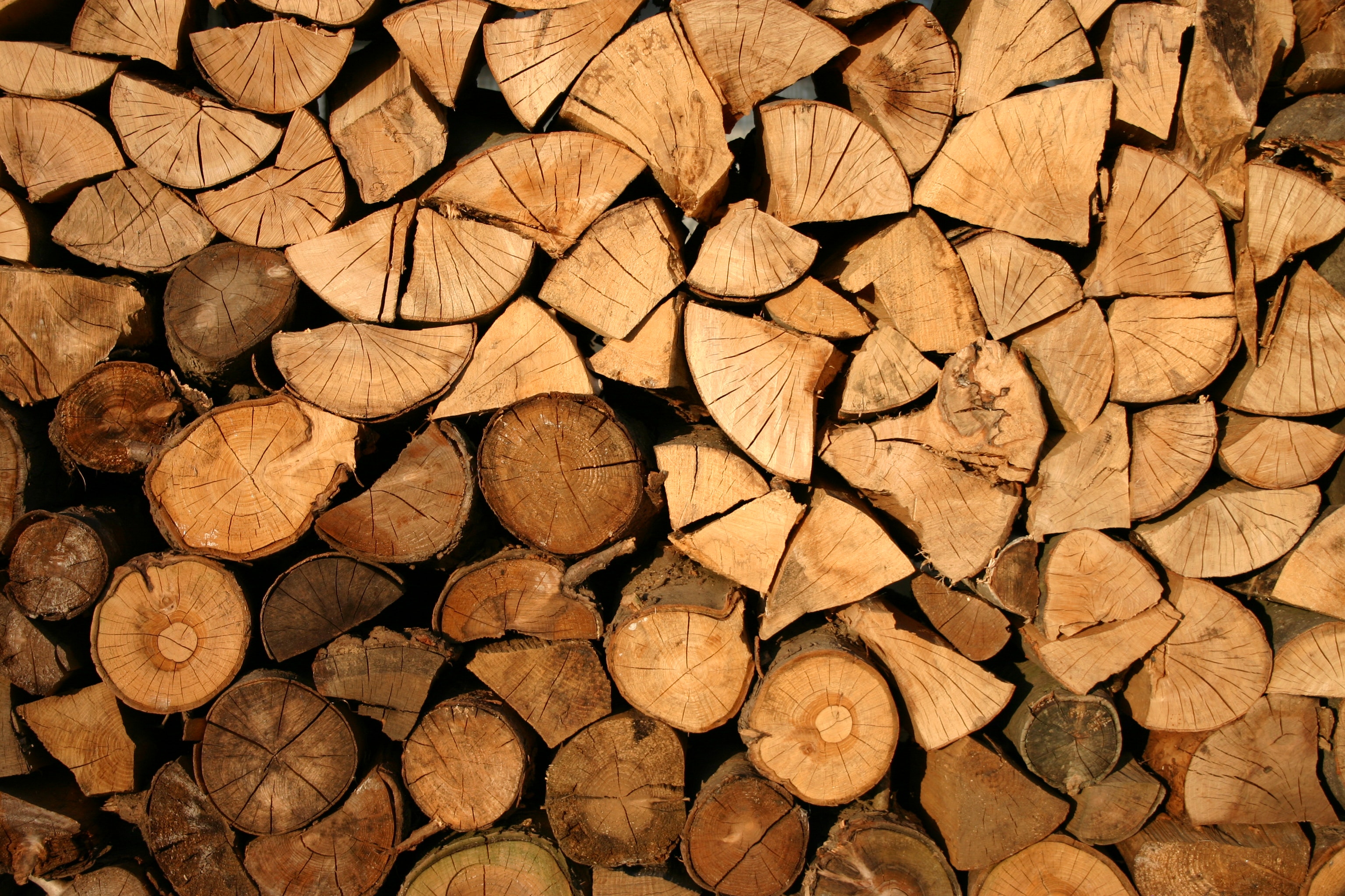 Image of wood pile as background